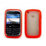 Wholesale Blackberry Curve 8520 9300 Gummy Hybrid Case (Red)